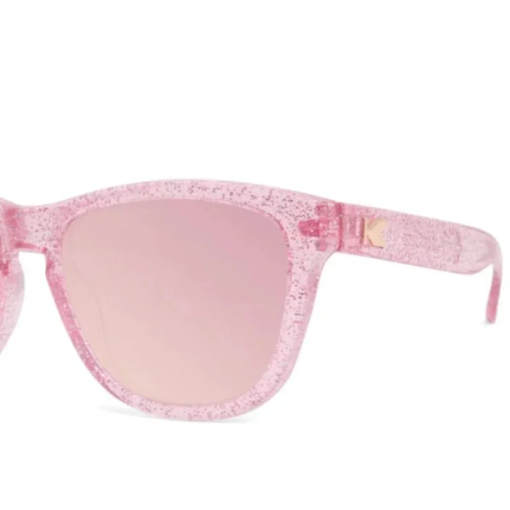 Knockaround Kids Premiums Pink Sparkle Polarized Sunglasses, New